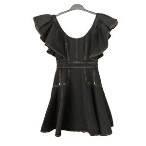New Alexander McQueen Ruffled-Sleeve Mini Dress Size 38IT/8US